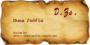 Dusa Zsófia névjegykártya